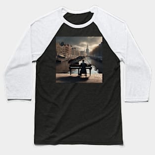 Pianist Playing The Piano Near The Amsterdam Canals Baseball T-Shirt